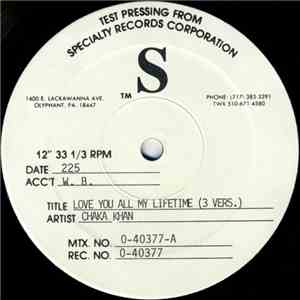 Chaka Khan - Love You All My Lifetime download free